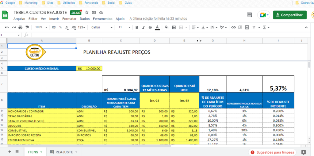 Planilhas De C Lculos Modo Certo